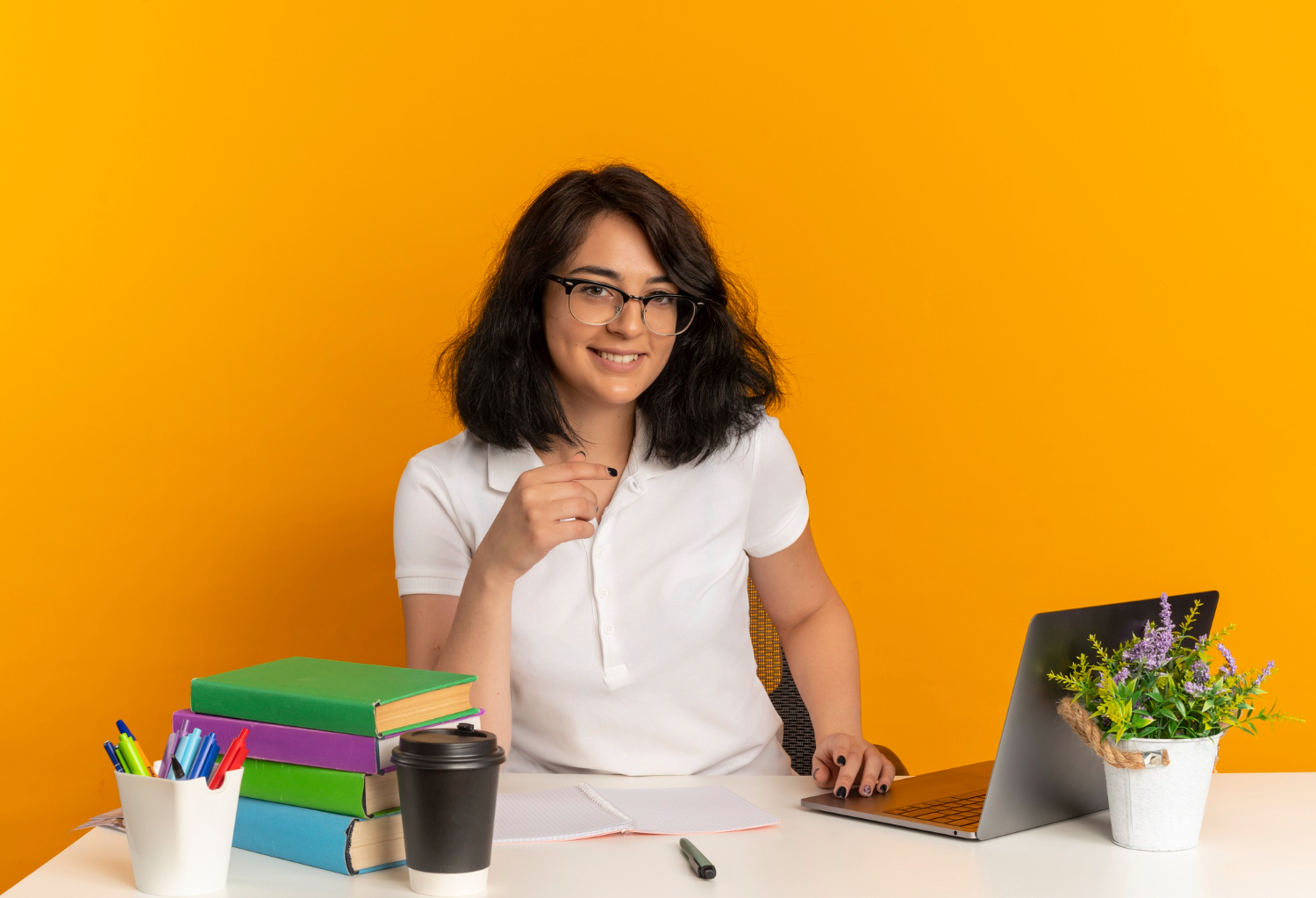Student in an online tutoring session